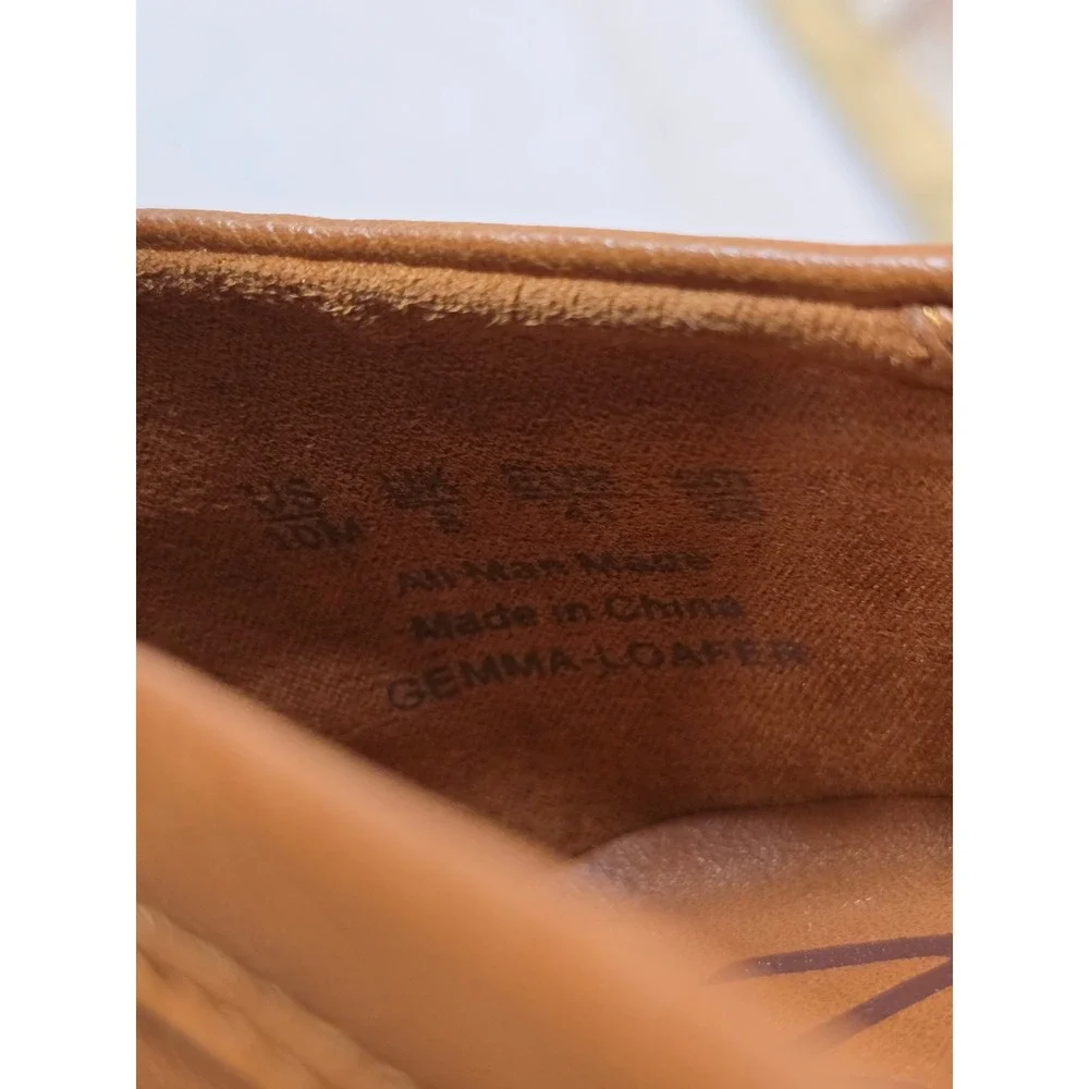 Zodiac Gemma Loafer‎ Block Heel Buckle Brown Leather Women's Size 10M